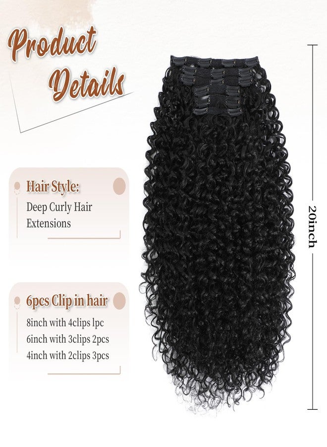 Molefi Curly Clip in Hair Extensions, Molefi 3b 3c Curly Clip Ins Full Head for Women 20 inch 100% Pure Protein Silk Hair Extensions for Bridal Party Daily 6PCS with 16 Clips/Set - Image 5